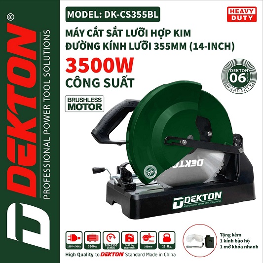 Máy cắt sắt dekton DK-CS355BL lưỡi hợp kim 355mm