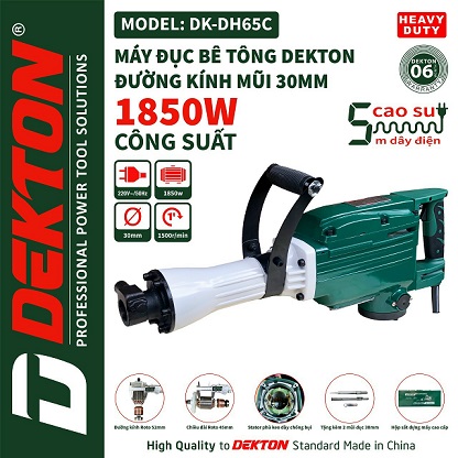 Máy Đục Bê Tông Dekton DK-DH65C