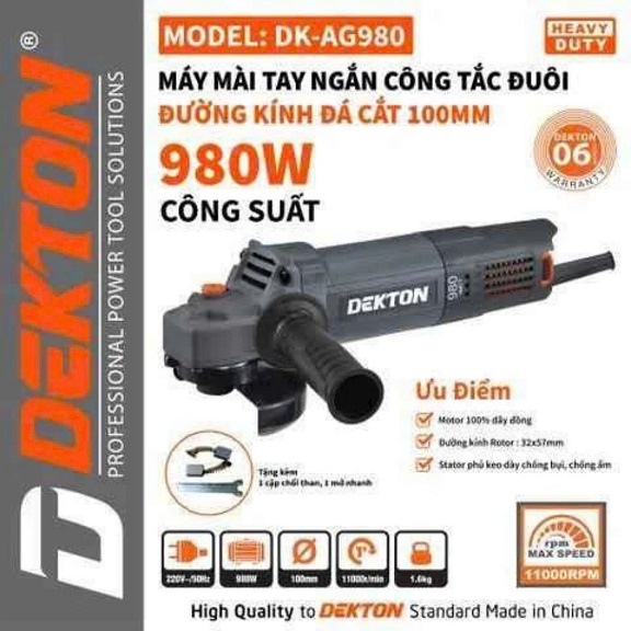 Máy Mài Góc Điện Dekton DK-AG980