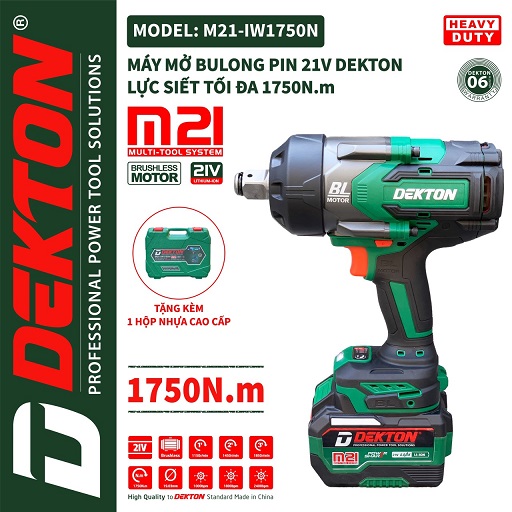 Máy Siết BuLong Pin 21V Dekton M21-IW1750N ( Chưa Pin và Sạc )