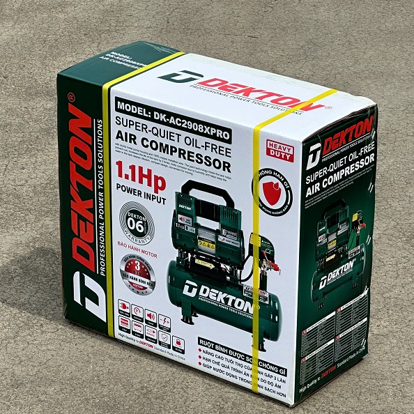 Máy bơm hơi dekton dk-ac2908xpro không dầu