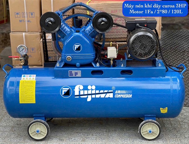 Máy nén khí dây đai 3hp fujiwa 120 lít