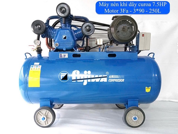Máy nén khí dây đai 7,5hp fujiwa 250 lít