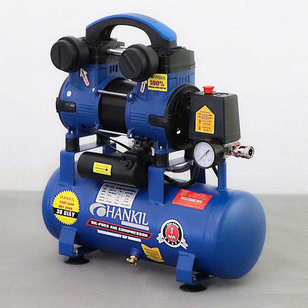 Hankil 12-15 máy nén khí không dầu 12 lít bảo hành 12 tháng