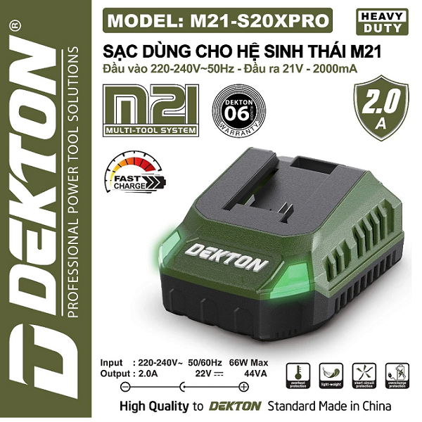 sạc pin dekton m21-s20xpro chính hãng